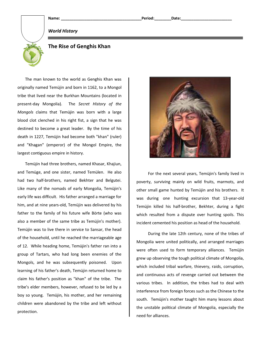 The Rise of Genghis Khan