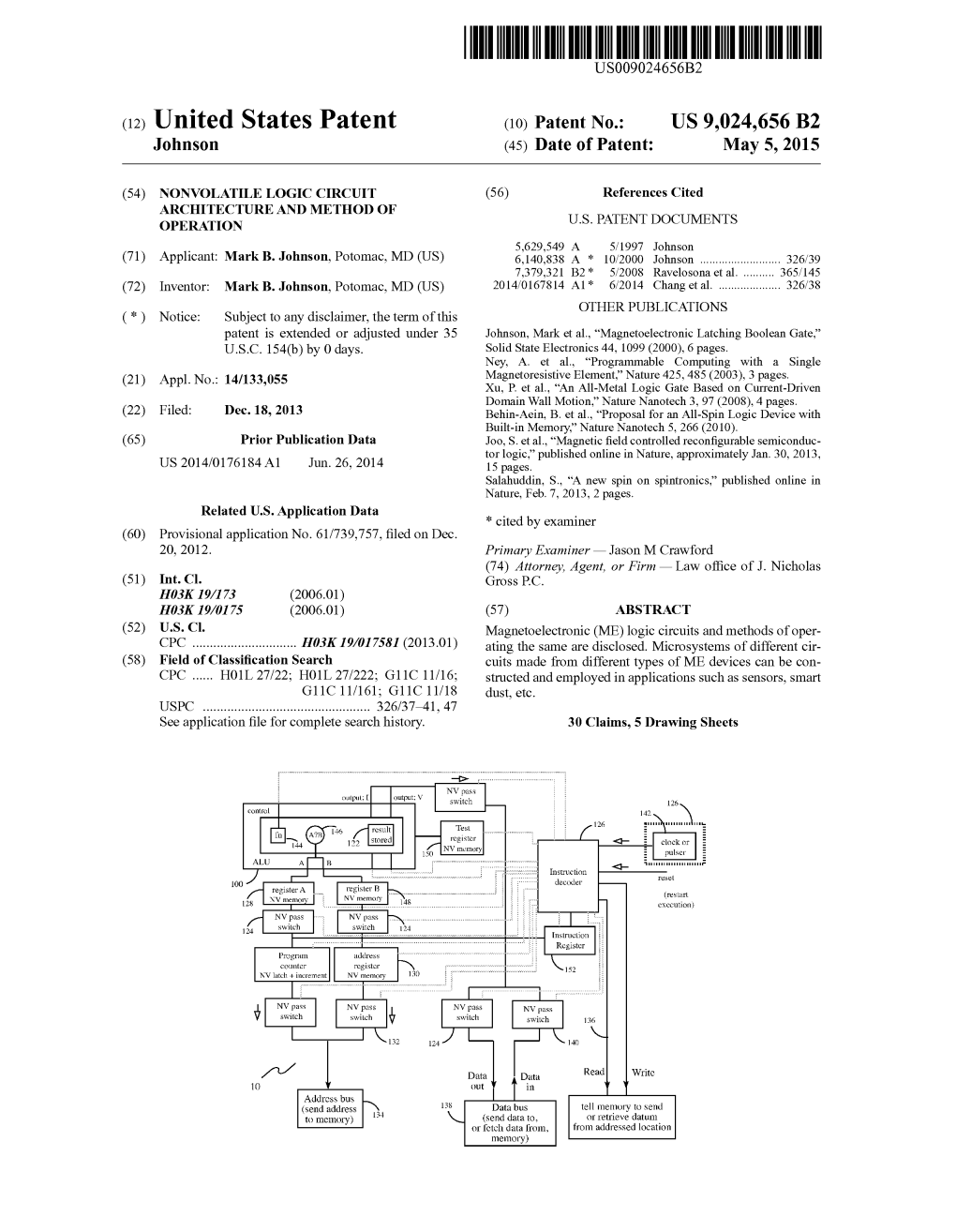 (12) United States Patent (10) Patent No.: US 9,024,656 B2 Johnson (45) Date of Patent: May 5, 2015