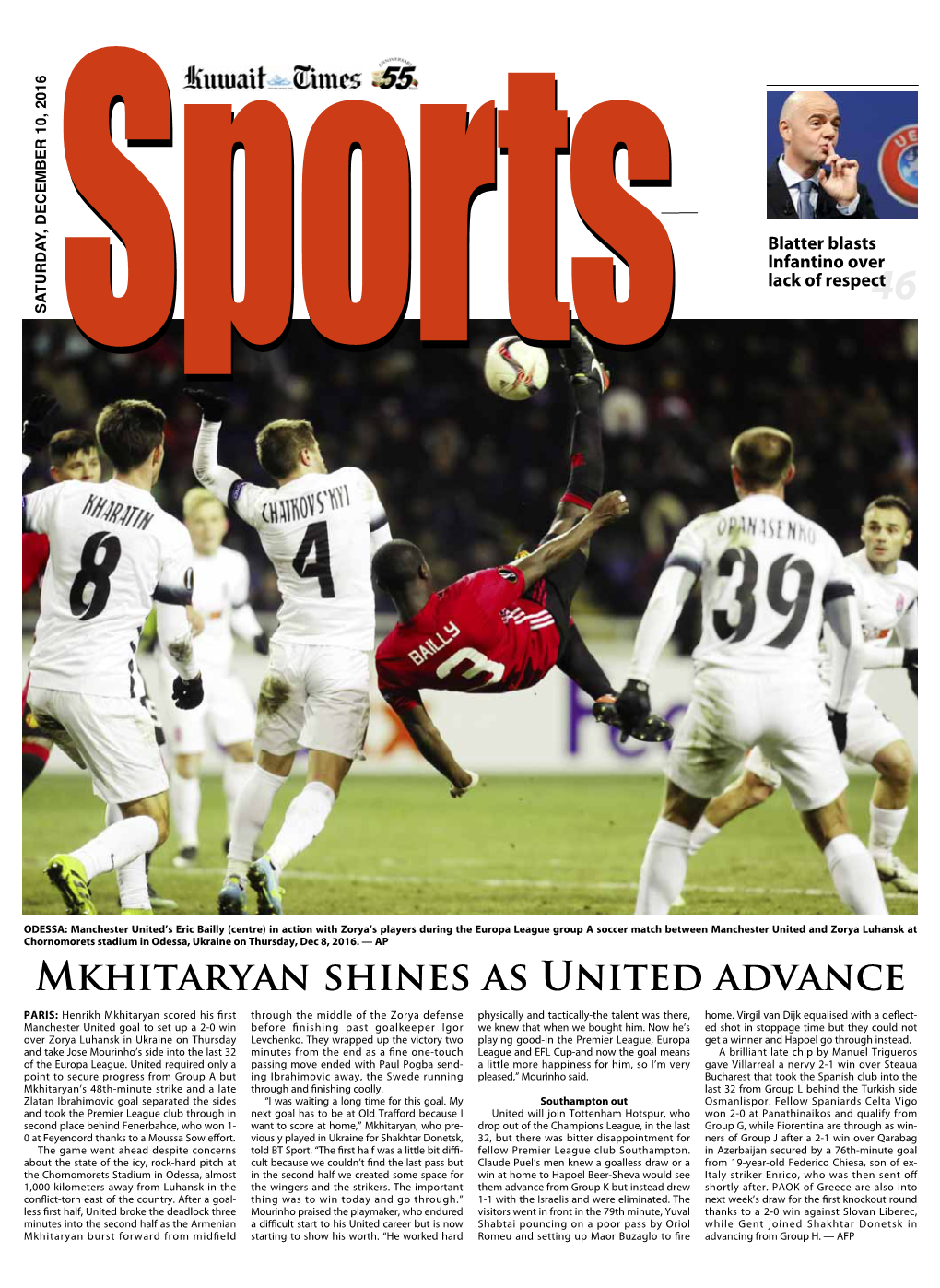Mkhitaryan Shines As United Advance