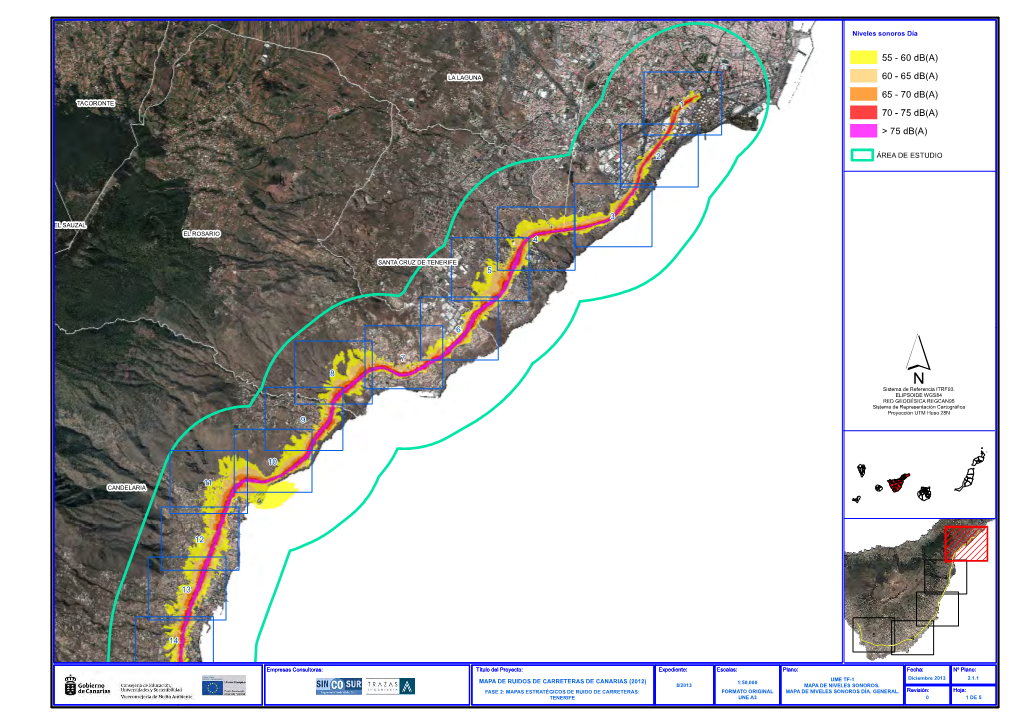 65 Db(A) 65 - 70 Db(A) TACORONTE 1 70 - 75 Db(A) > 75 Db(A)