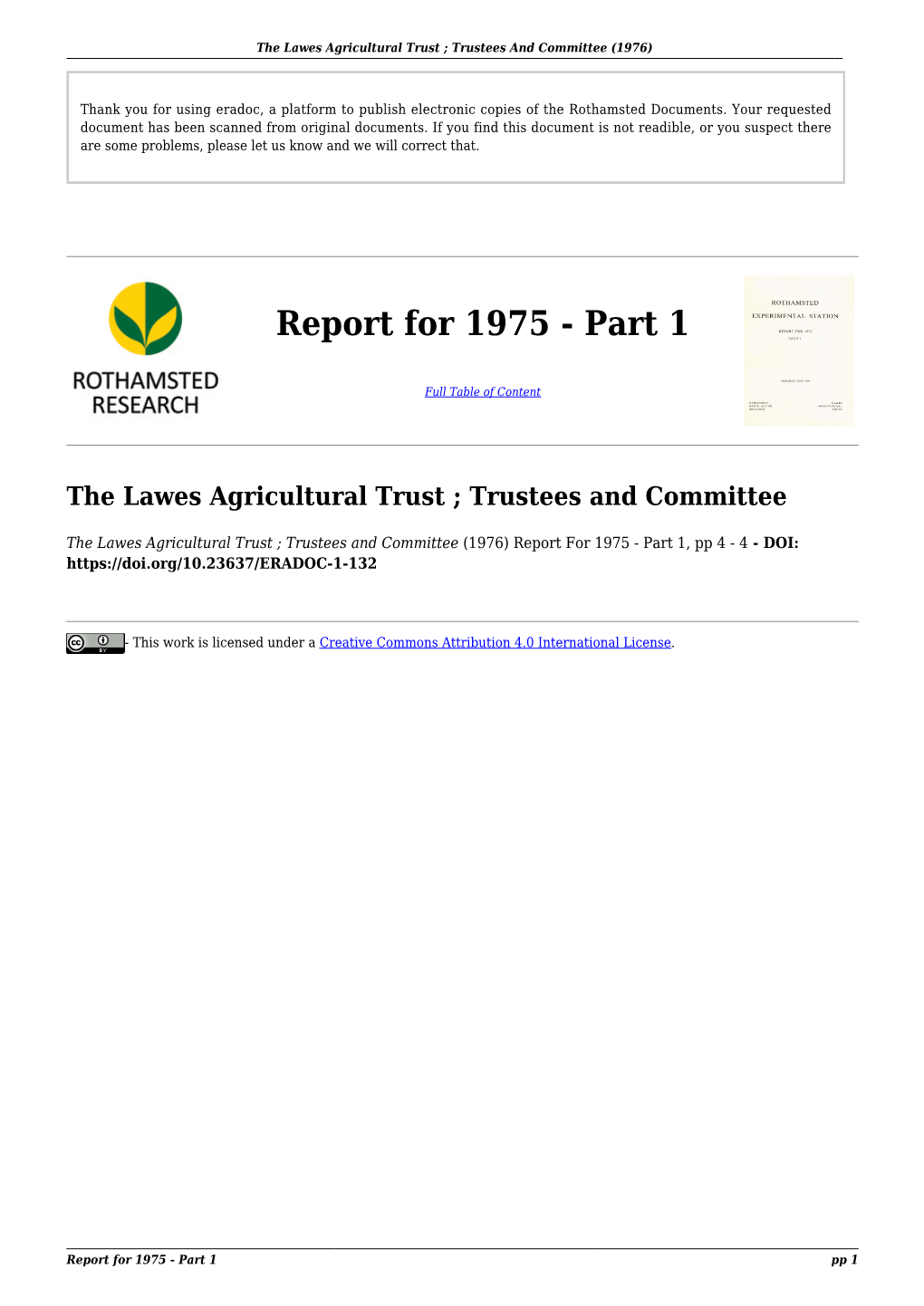 Report for 1975 - Part 1