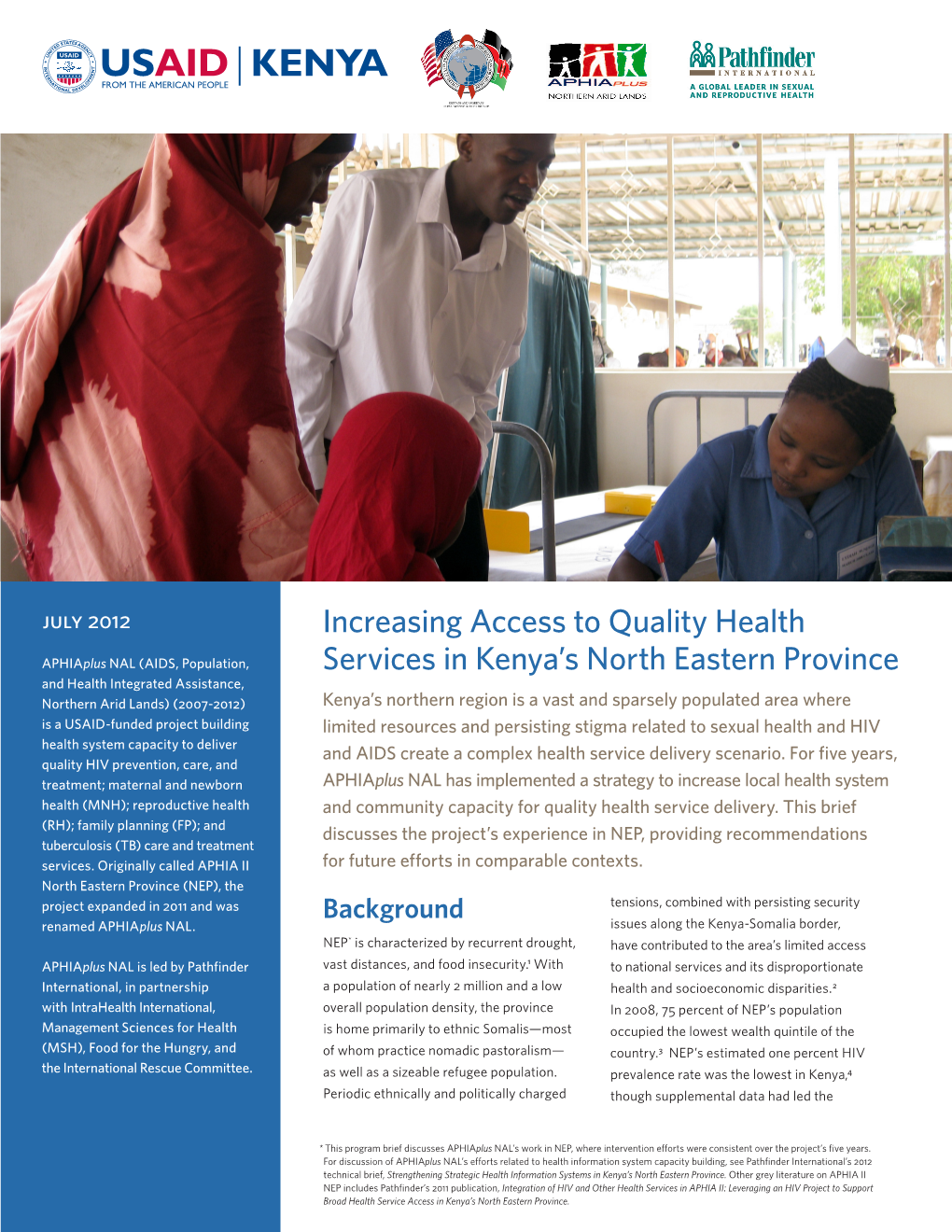Increasing Access to Quality Health Services in Kenya's North Eastern