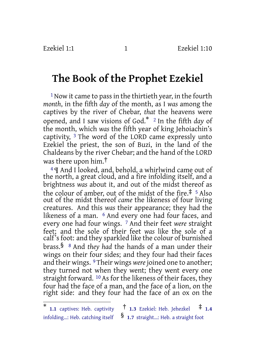 The Book of the Prophet Ezekiel