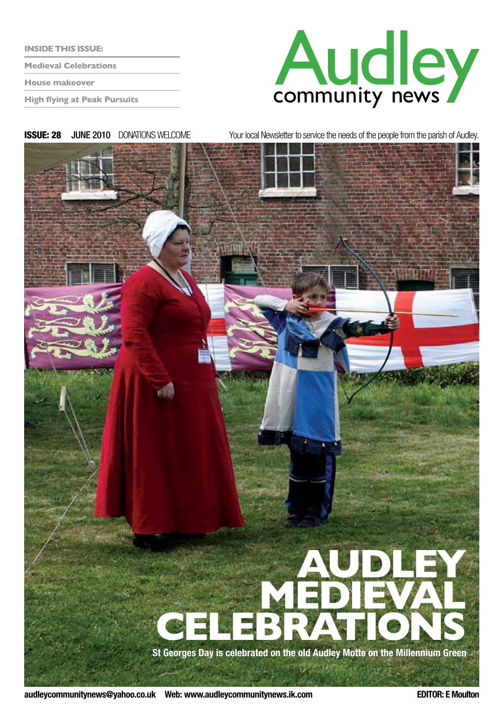 Audley Medieval Celebrations St Georges Day Is Celebrated on the Old Audley Motte on the Millennium Green