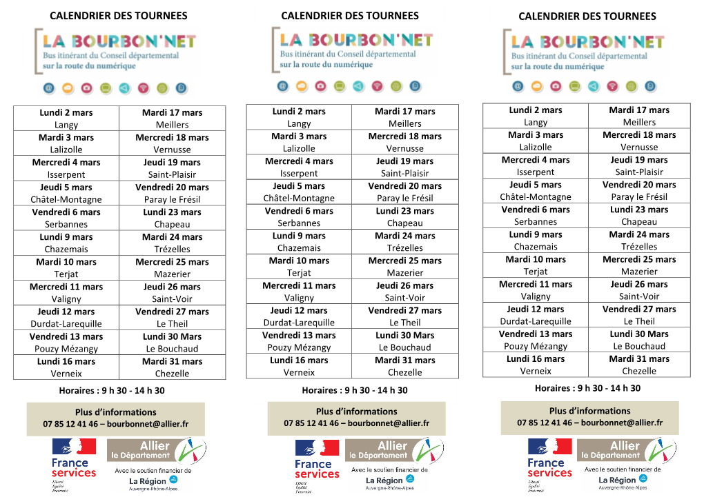 Calendrier Des Tournees Calendrier Des Tournees Calendrier Des Tournees