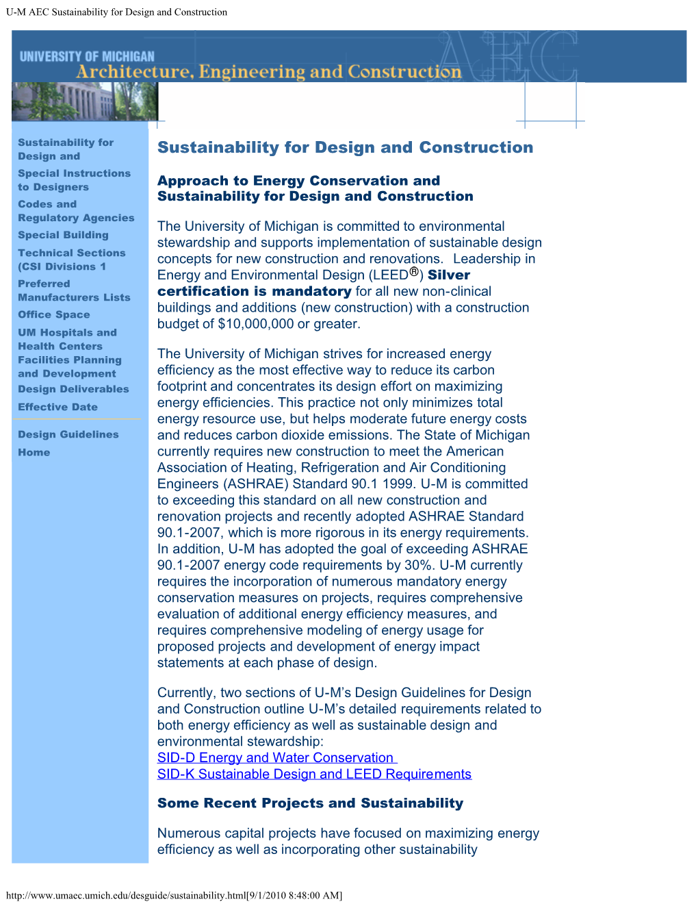 Sustainability for Design and Construction