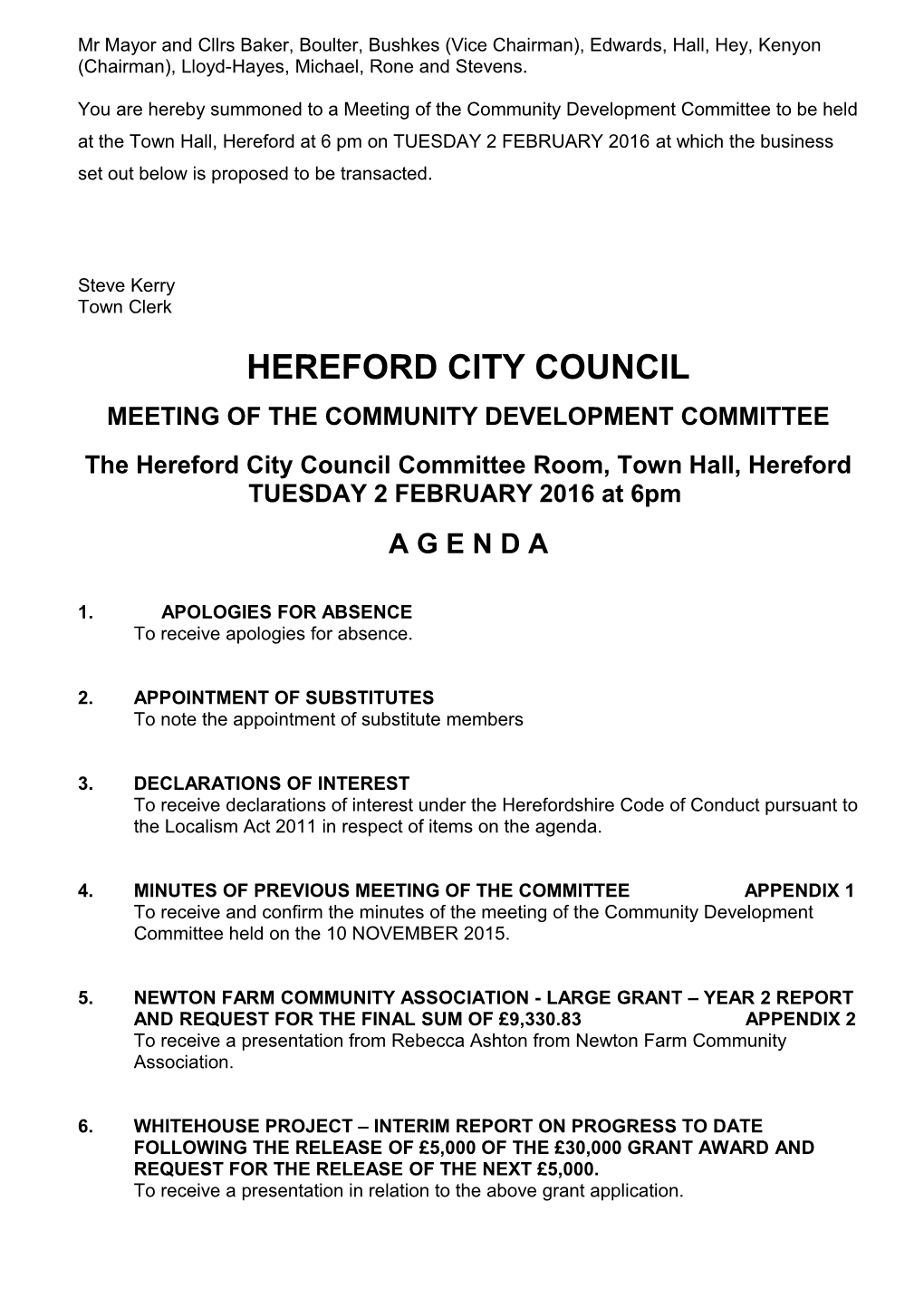 Hereford City Council s1