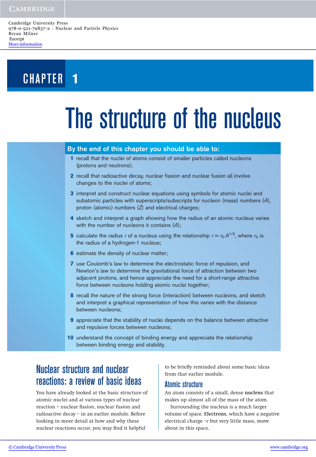 The Structure of the Nucleus