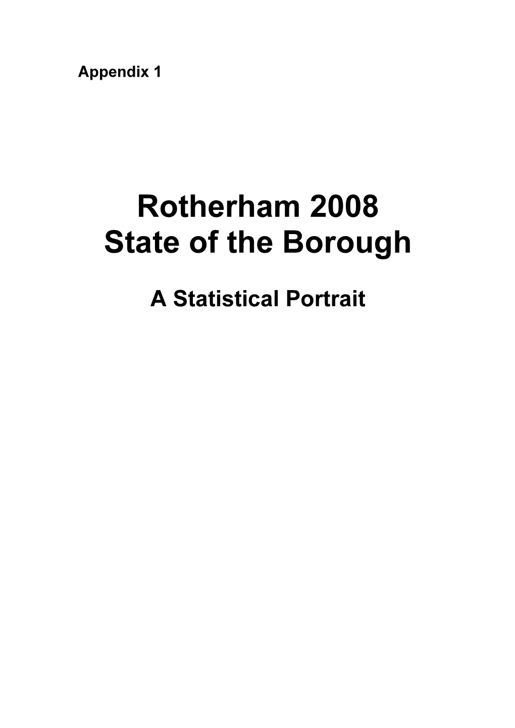 Rotherham 2008 State of the Borough