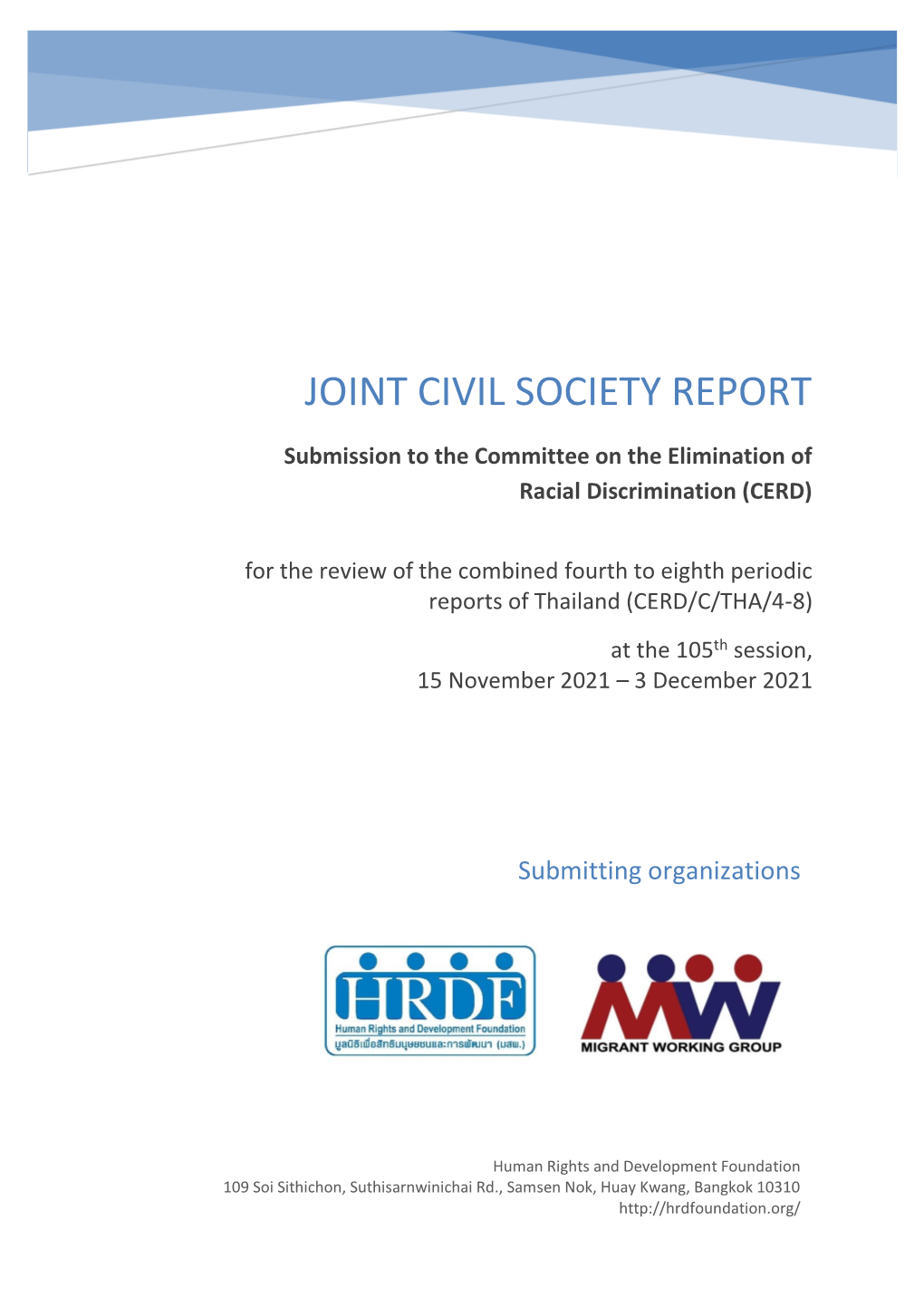 Joint Civil Society Report