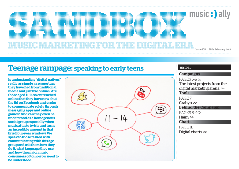 MUSIC MARKETING for the DIGITAL ERA Issue 103 | 26Th February 2014