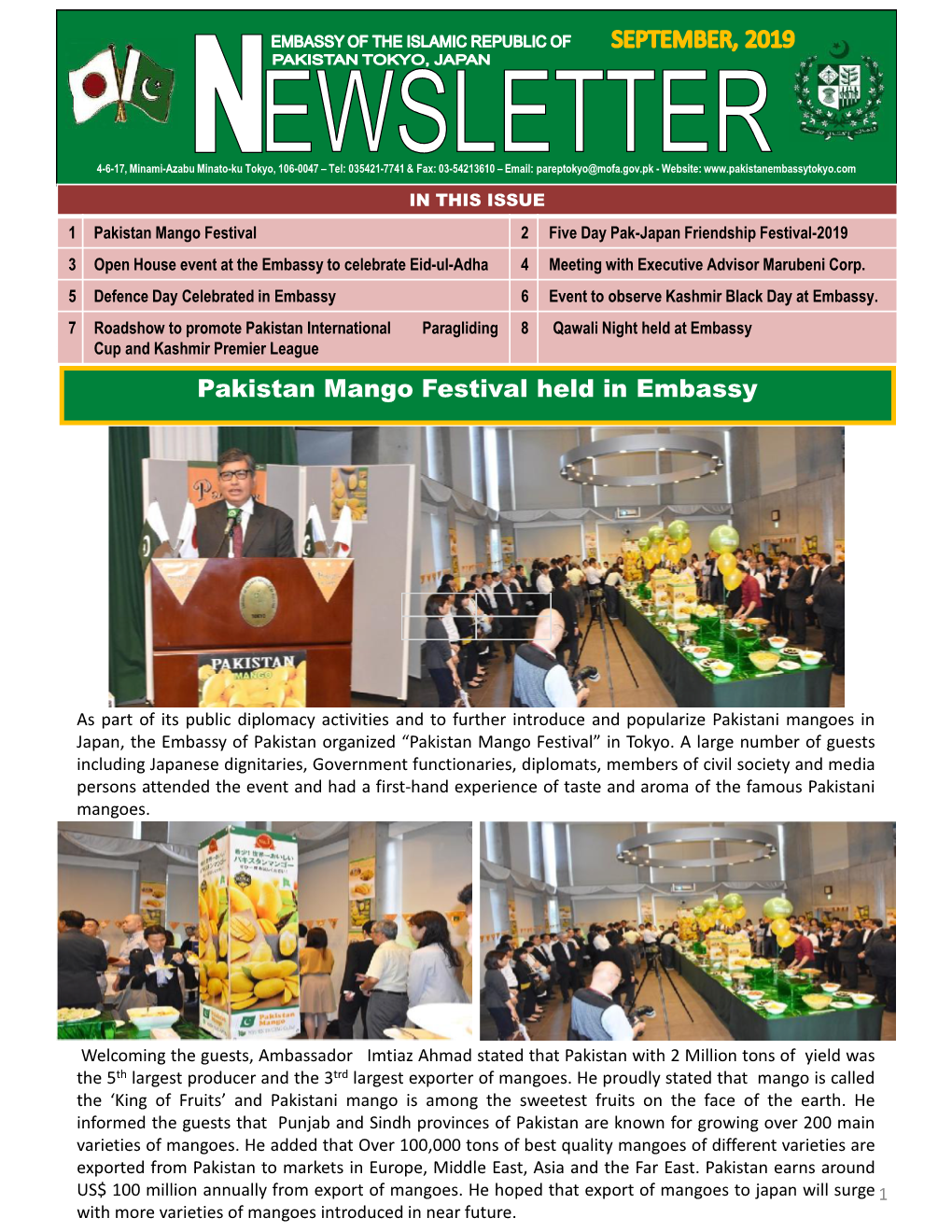 Pakistan Mango Festival Held in Embassy