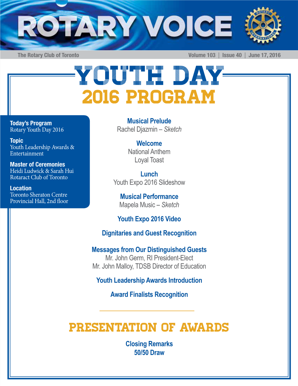 2016 Program