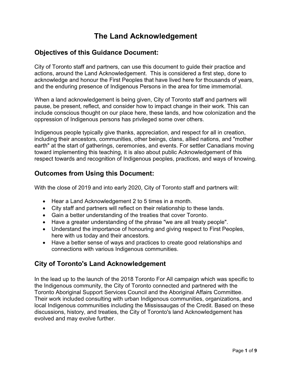 Land Acknowledgement Guidance