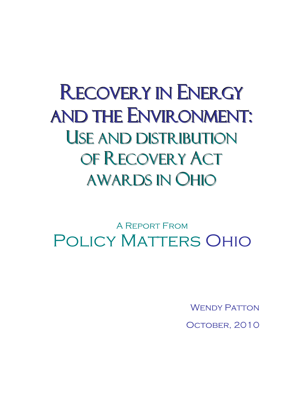 Policy Matters Ohio