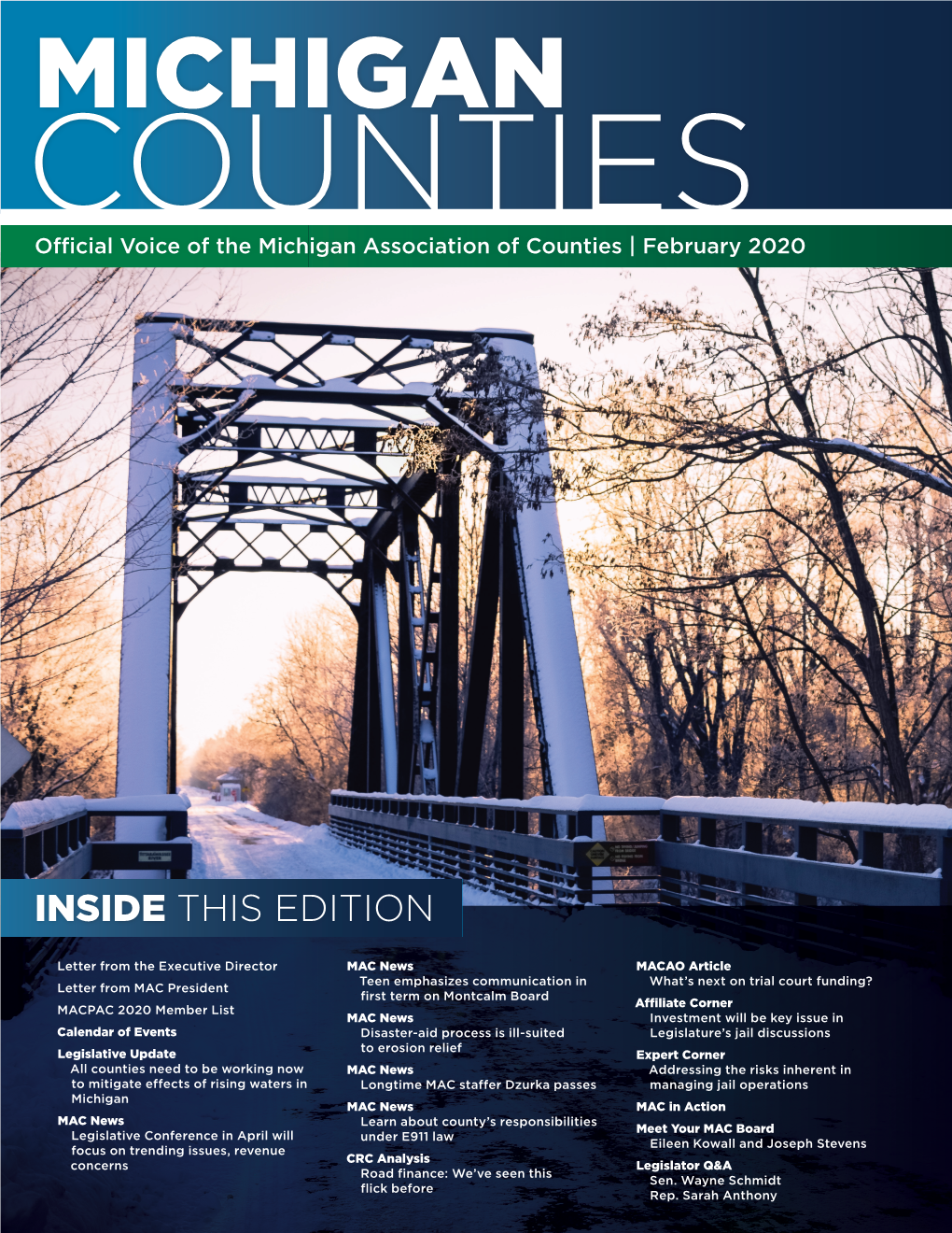 MICHIGAN COUNTIES Official Voice of the Michigan Association of Counties | February 2020