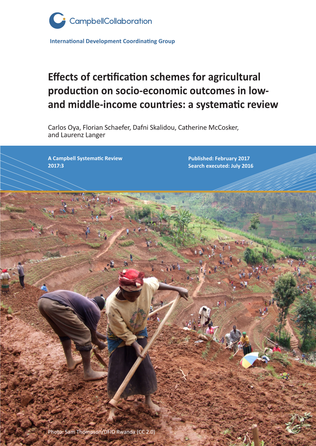 Effects of Certification Schemes for Agricultural Production on Socio-Economic Outcomes in Low- and Middle-Income Countries: a Systematic Review