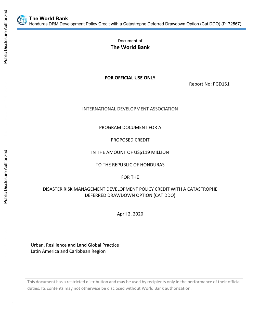 World Bank Document