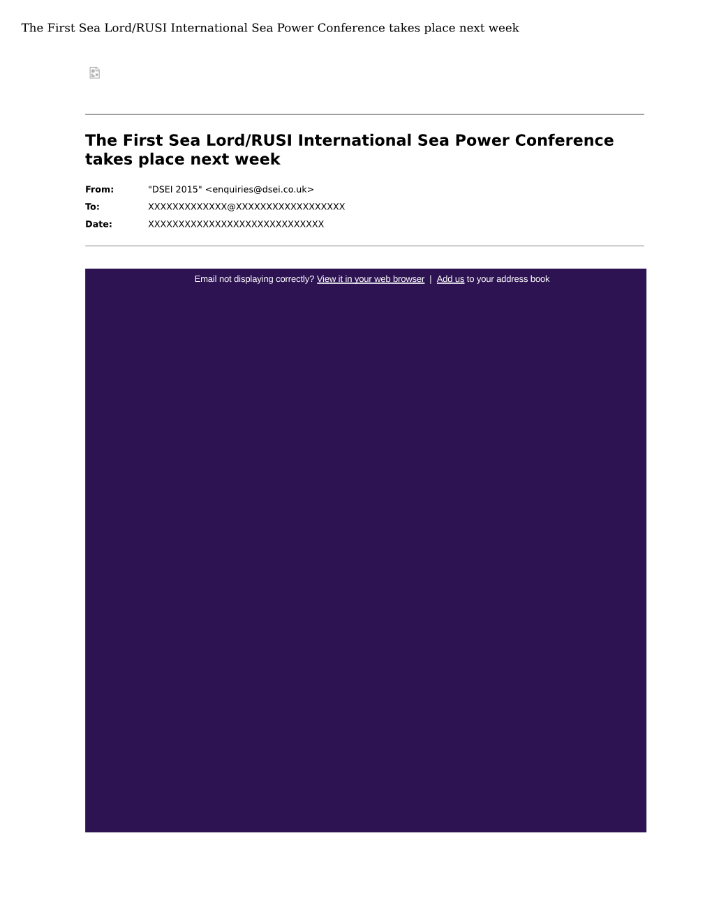 The First Sea Lord/RUSI International Sea Power Conference Takes Place Next Week