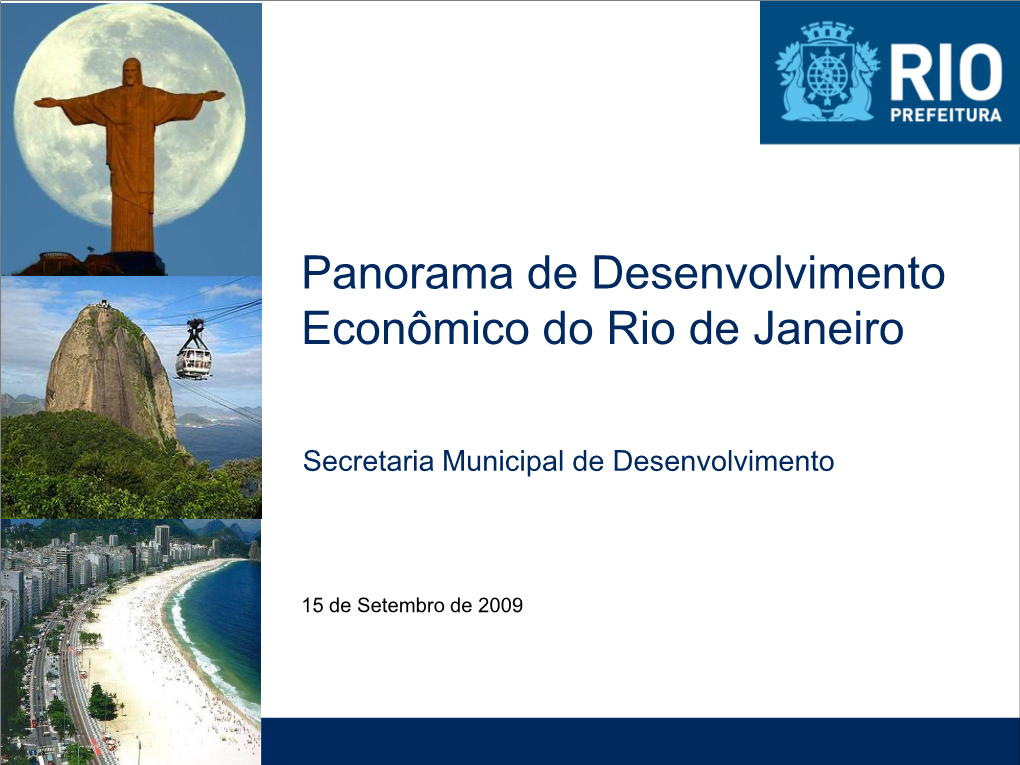 Panorama De Desenvolvimento Econômico Do Rio De Janeiro