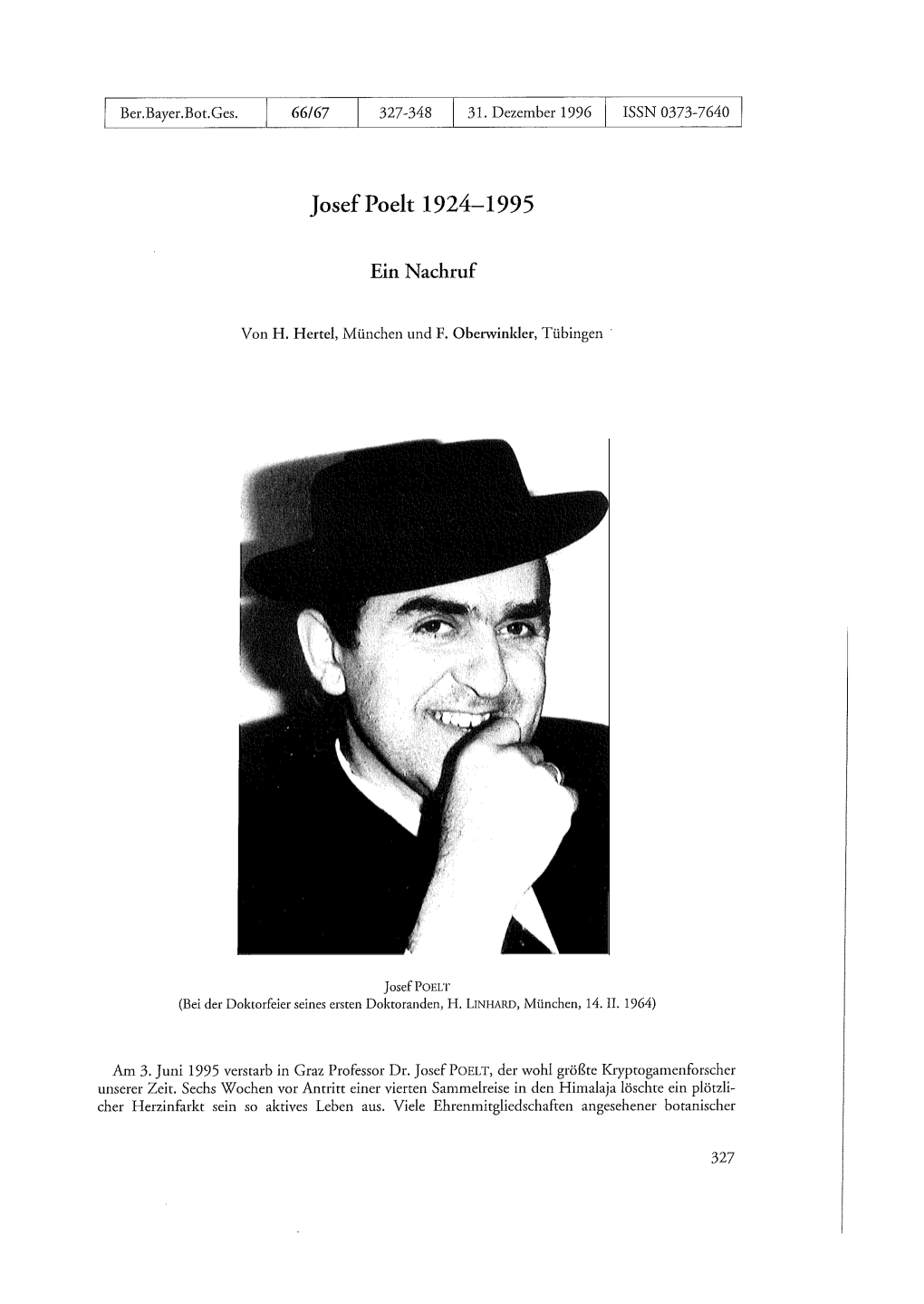 Josef Poelt 1924-1995