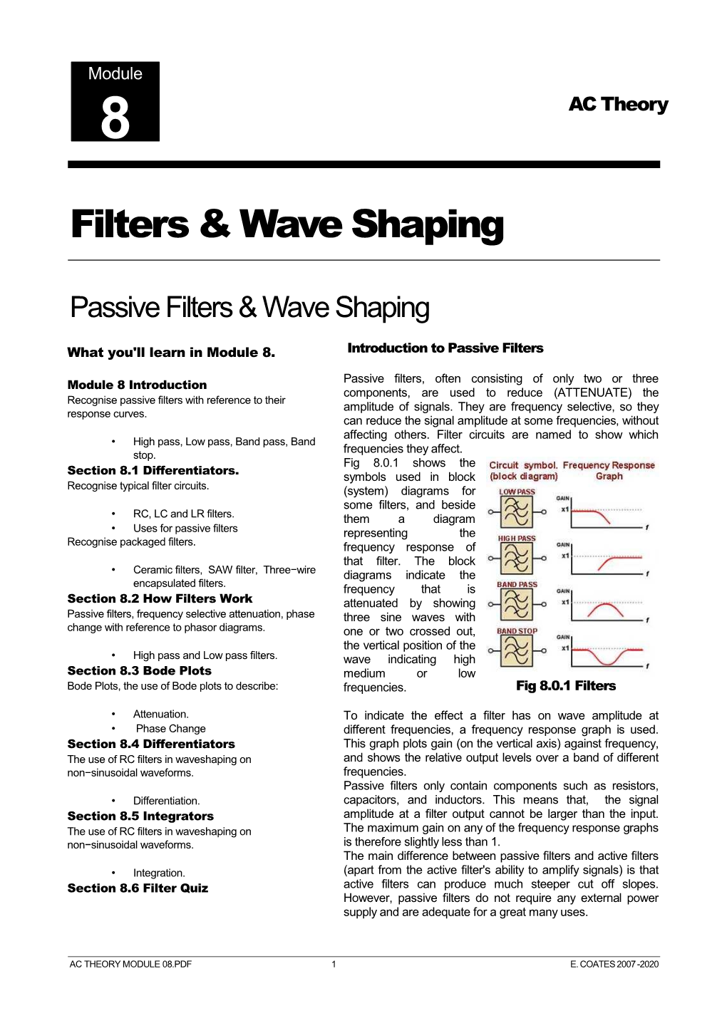 Filters & Wave Shaping