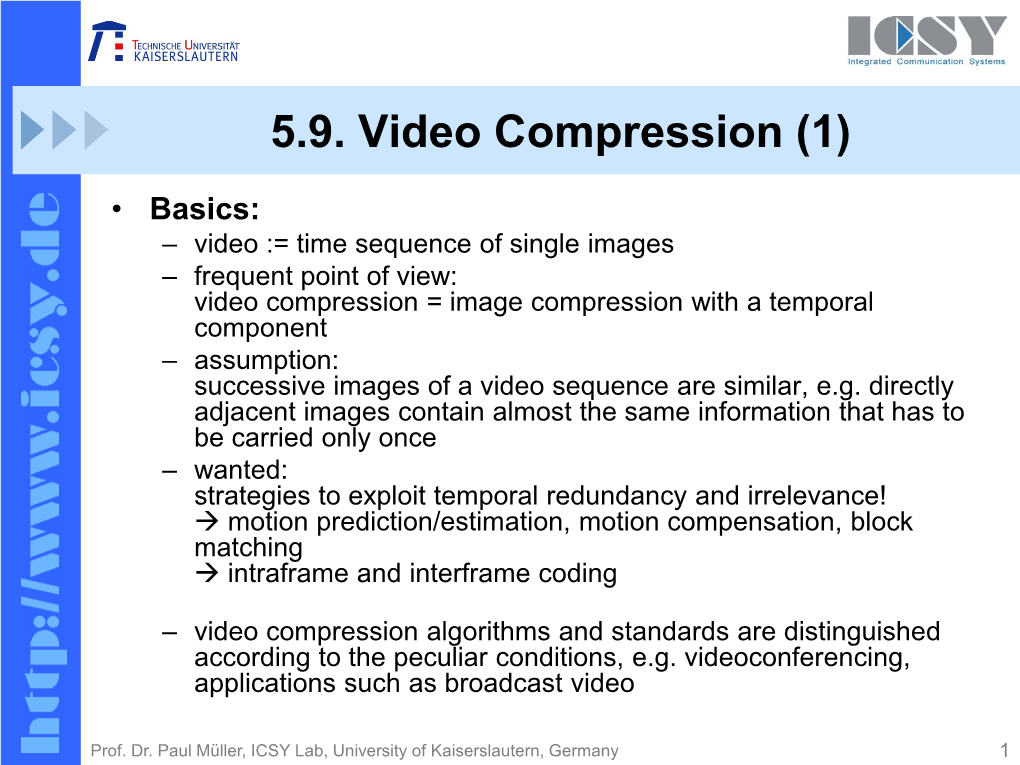 Video Compression (1)