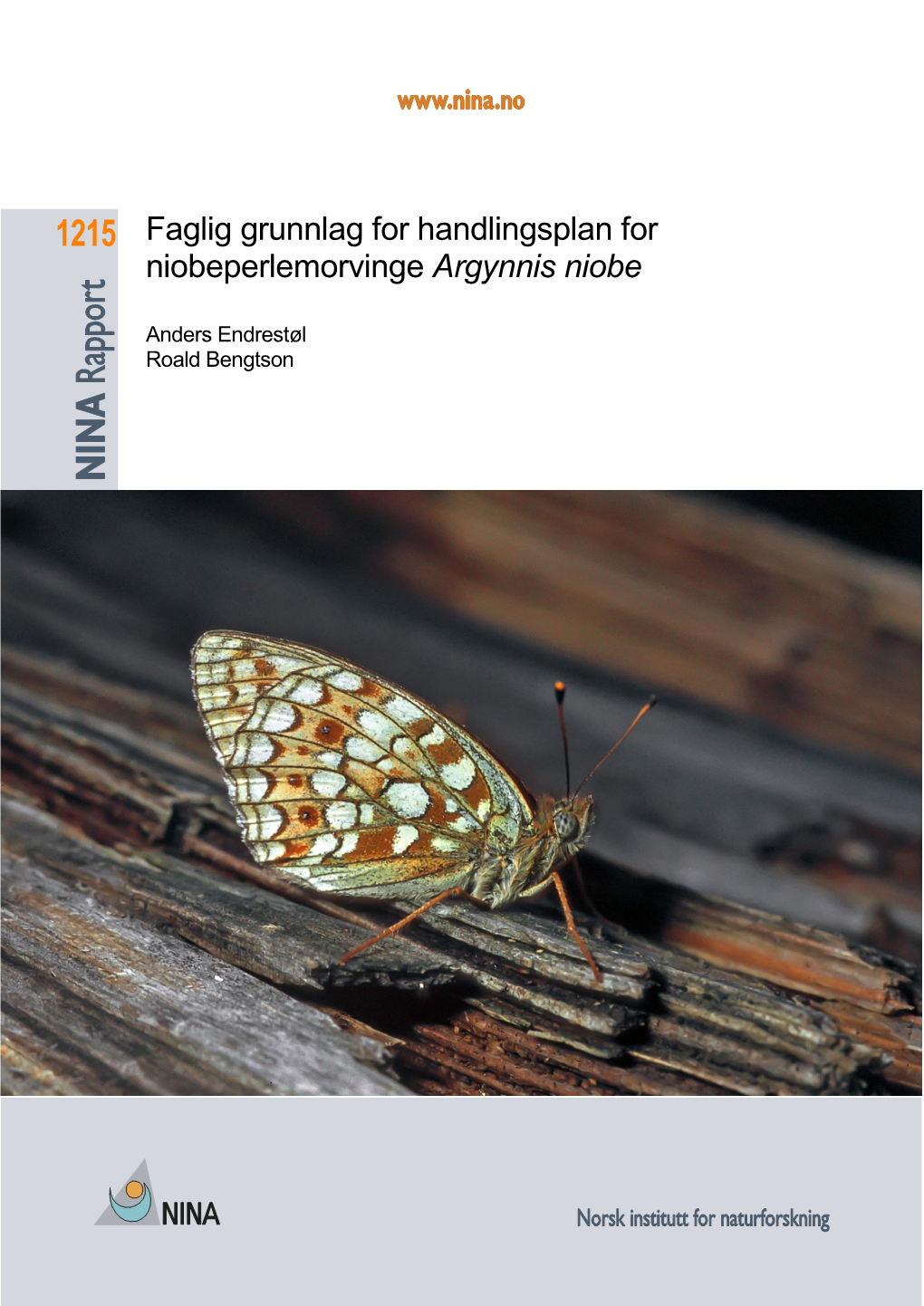 Faglig Grunnlag for Handlingsplan for Niobeperlemorvinge Argynnis Niobe