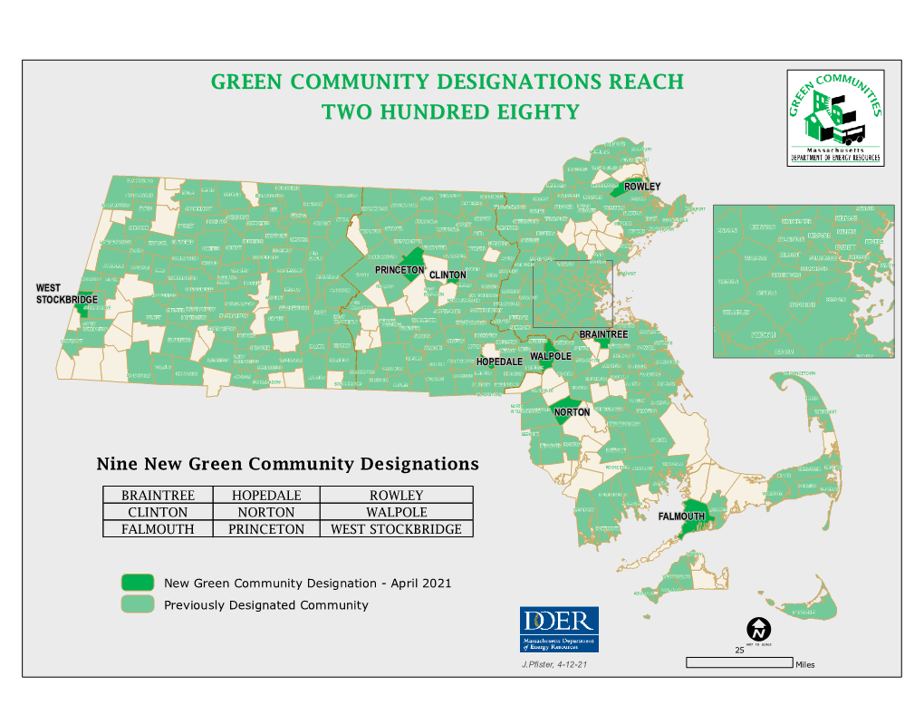 Green Community Designations Reach Two Hundred Eighty