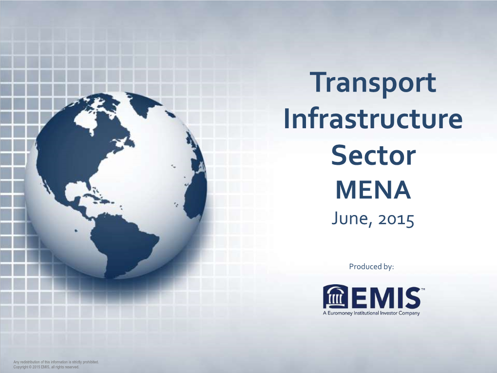 Transport Infrastructure Sector MENA June, 2015