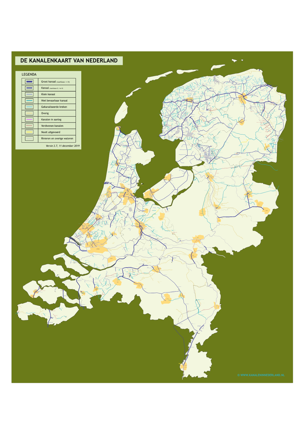 De Kanalenkaart Van Nederland