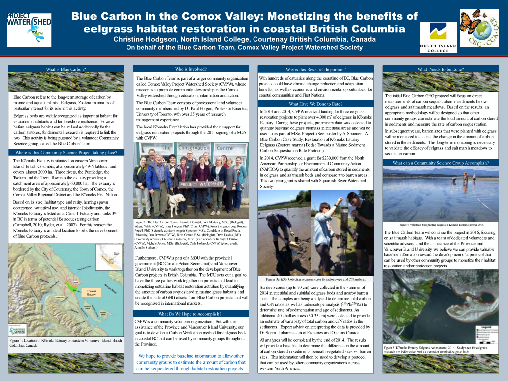 Christine Hodgson, North Island College, Courtenay British Columbia, Canada on Behalf of the Blue Carbon Team, Comox Valley Project Watershed Society