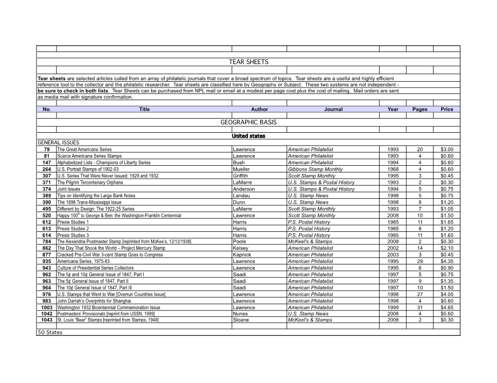 Tear Sheets Master.Classified