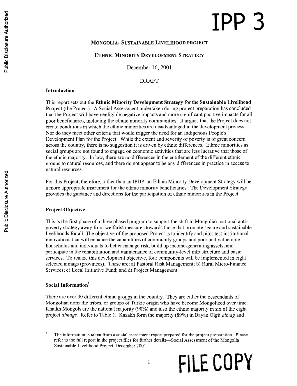 World Bank Document