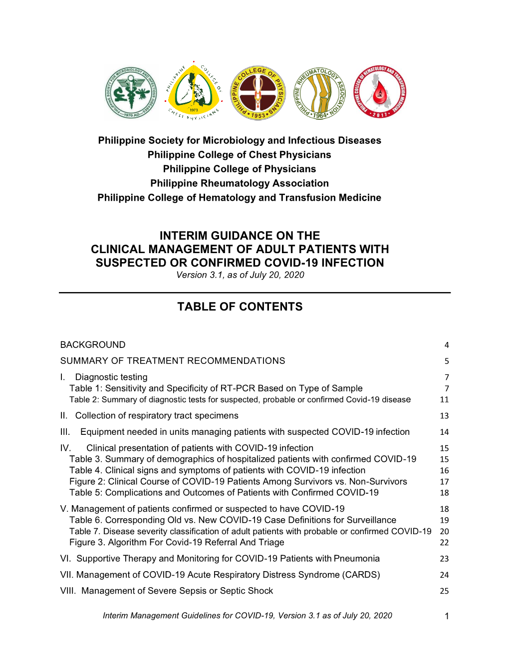 DOWNLOAD the Interim Management Guidelines for COVID-19