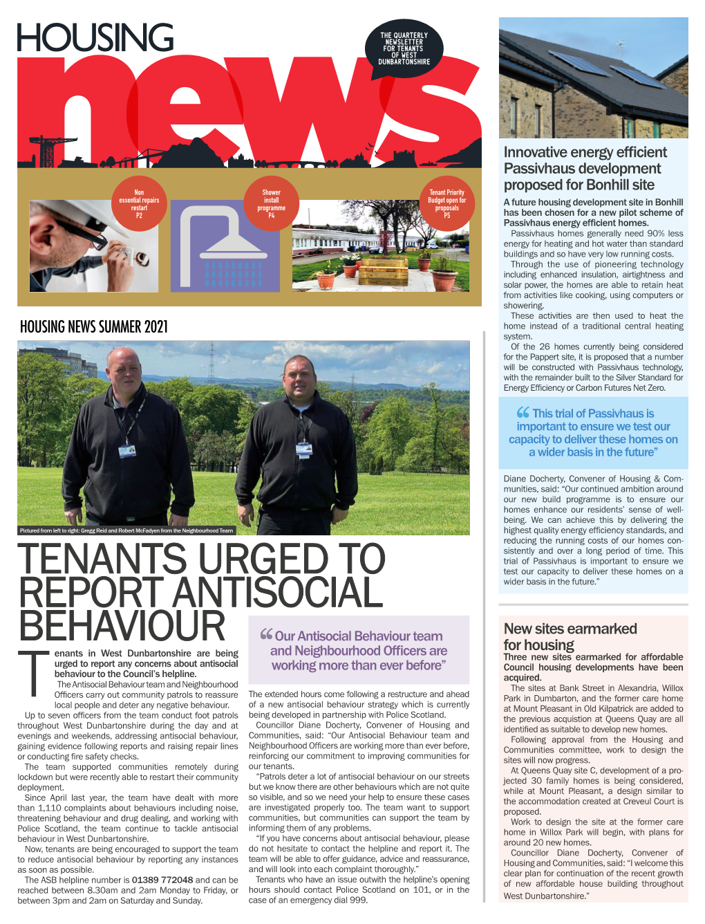 West Dunbartonshire Council Housing News Summer 2021