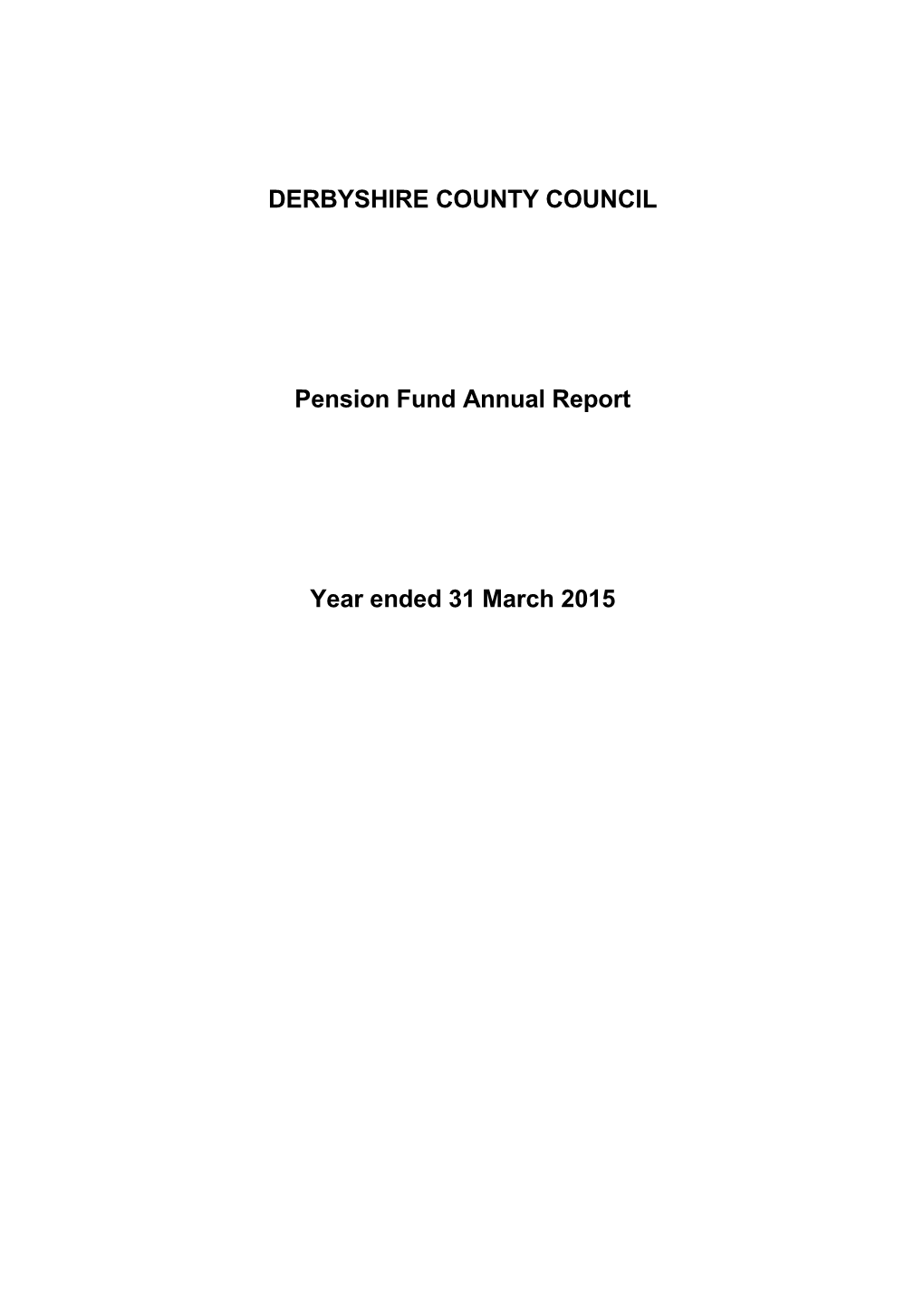 Annual Report Year Ended 31 March 2015