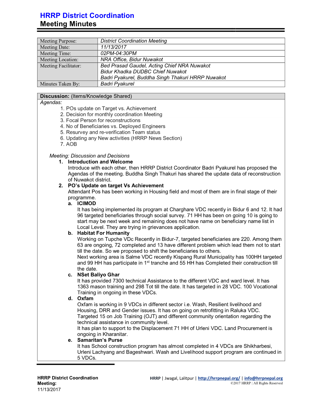 Meeting Minutes Template