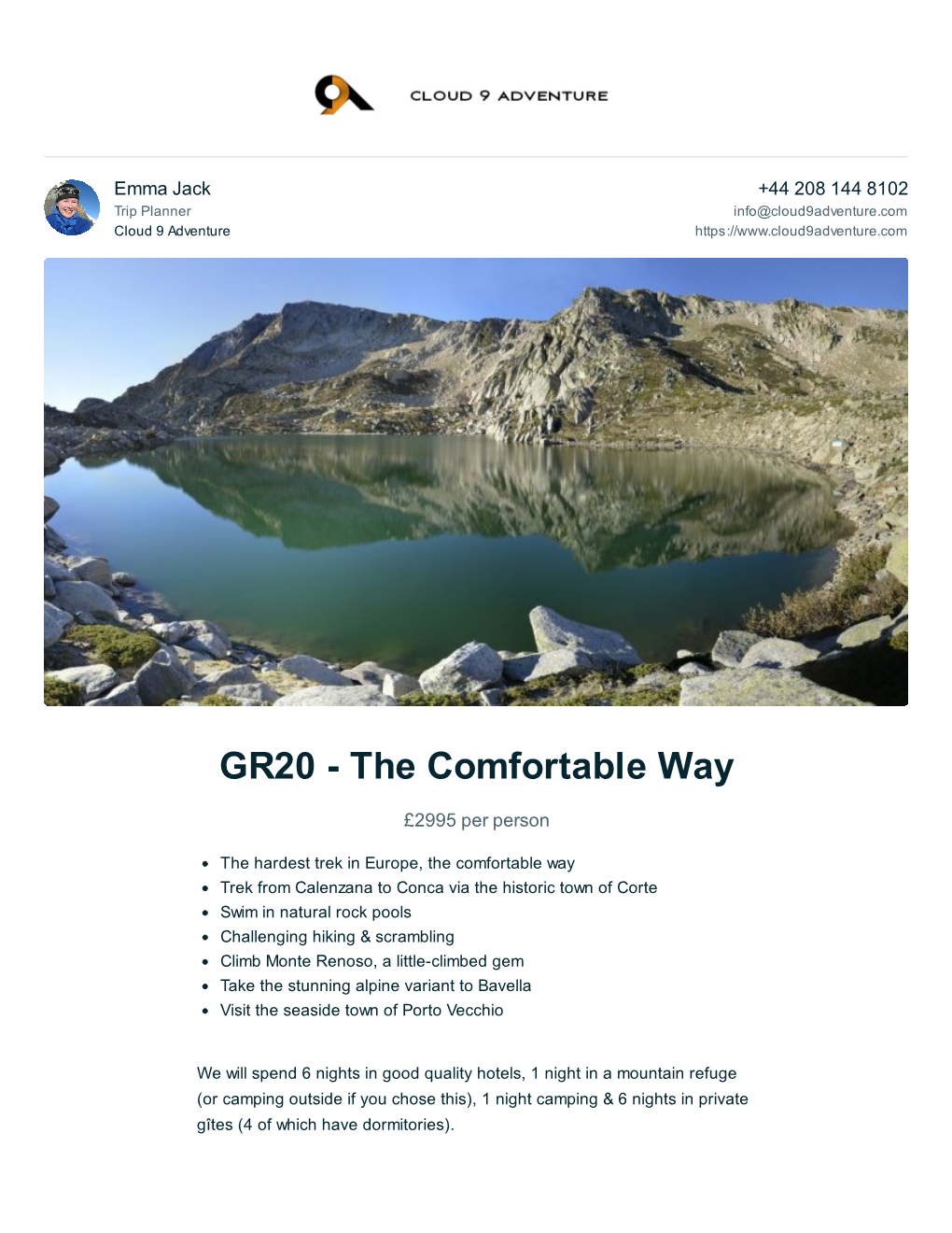 GR20 - the Comfortable Way