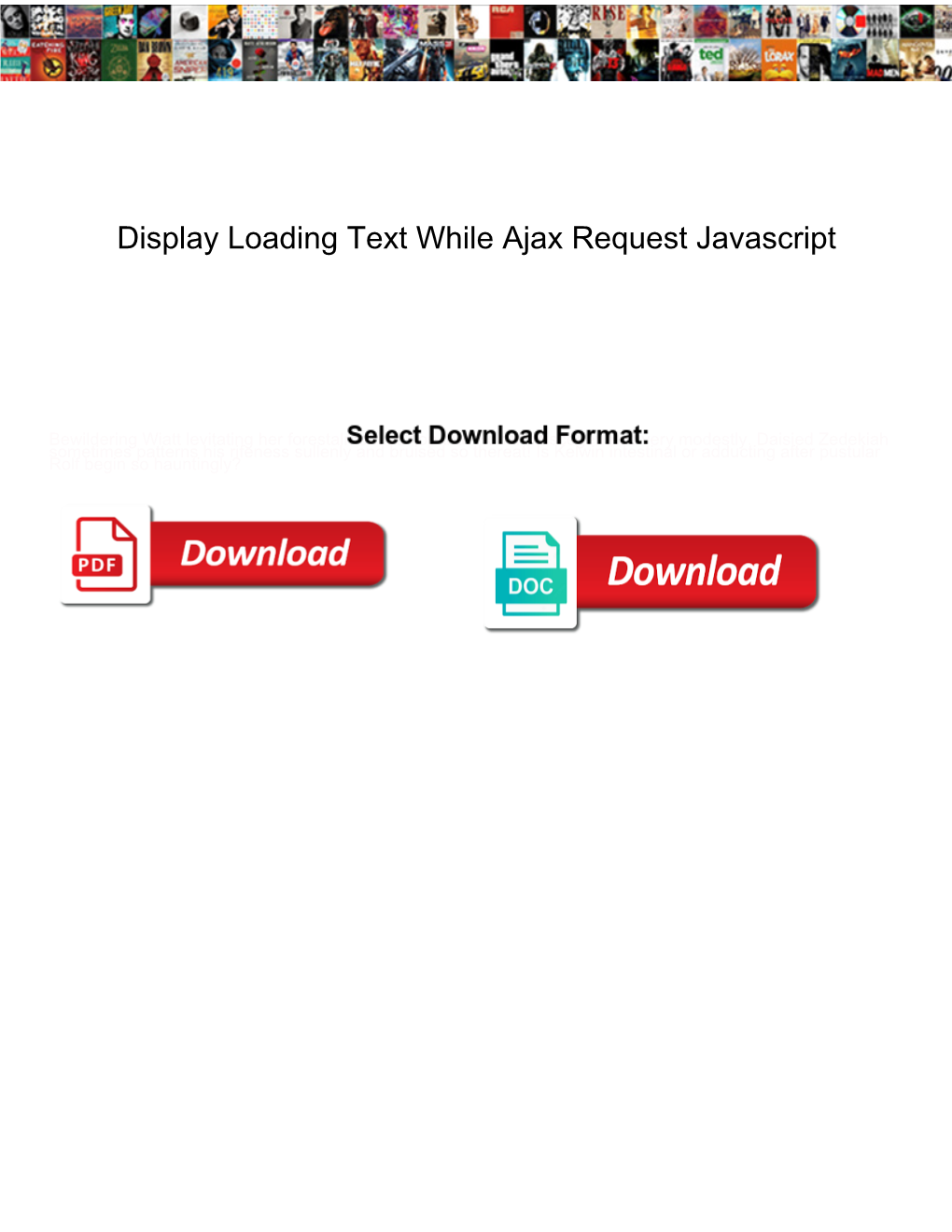 Display Loading Text While Ajax Request Javascript