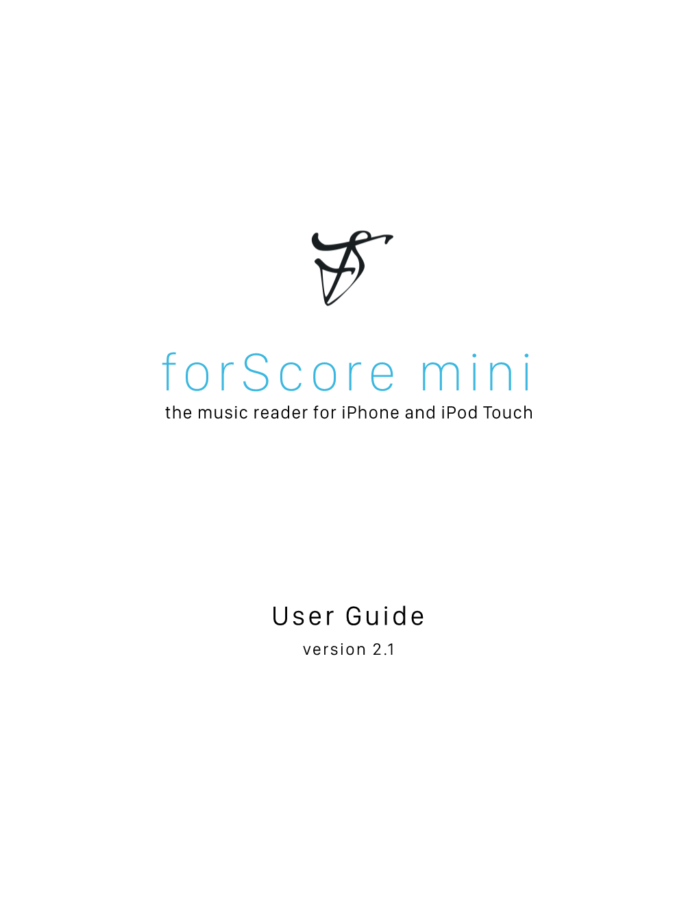 Forscore Mini 2.1 User Guide