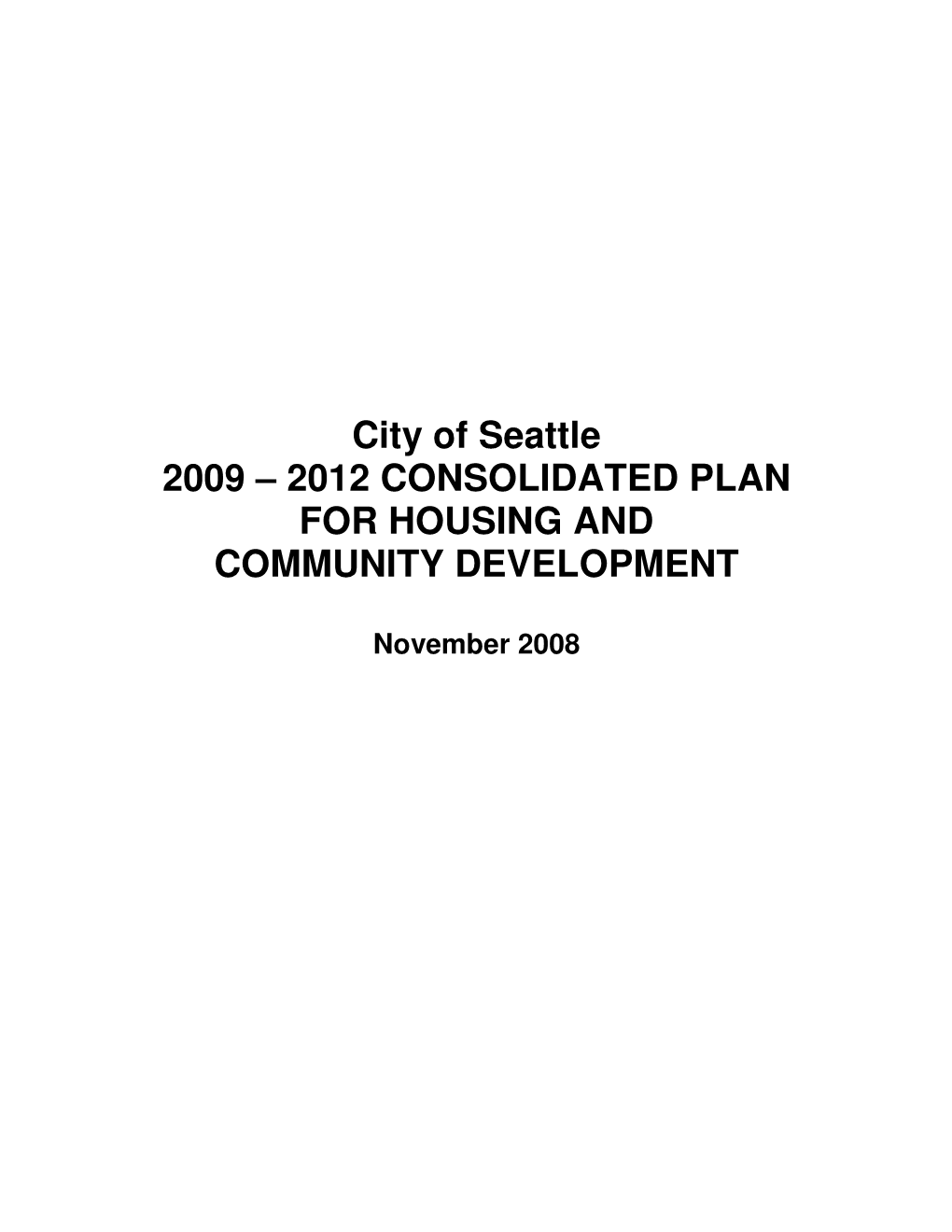 2012 Consolidated Plan for Housing and Community Development