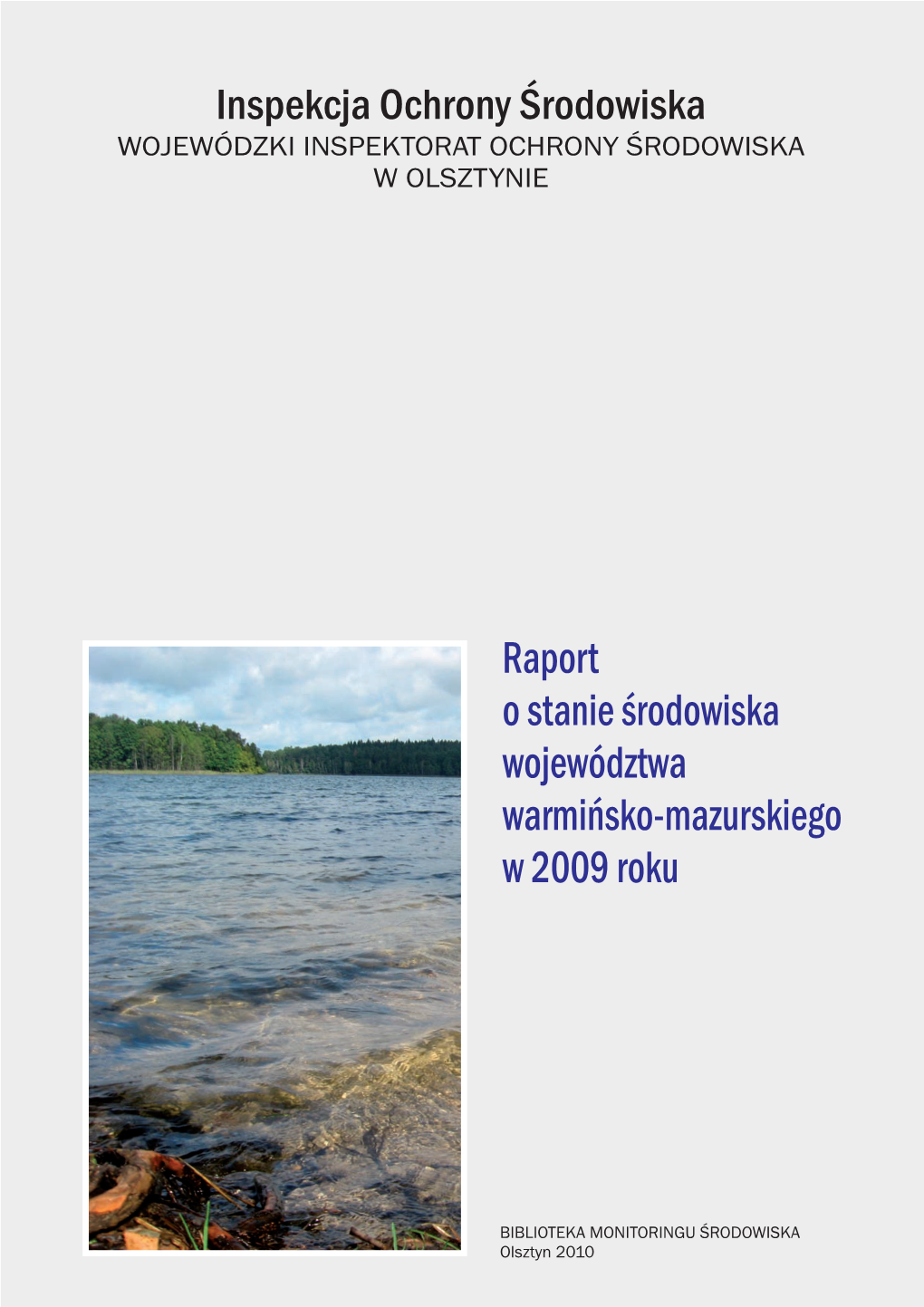 Raport O Stanie Środowiska Województwa Warmińsko-Mazurskiego W 2009 Roku