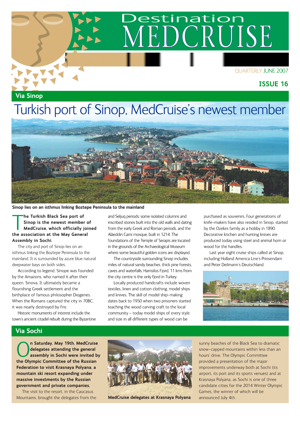 Turkish Port of Sinop, Medcruise's Newest Member