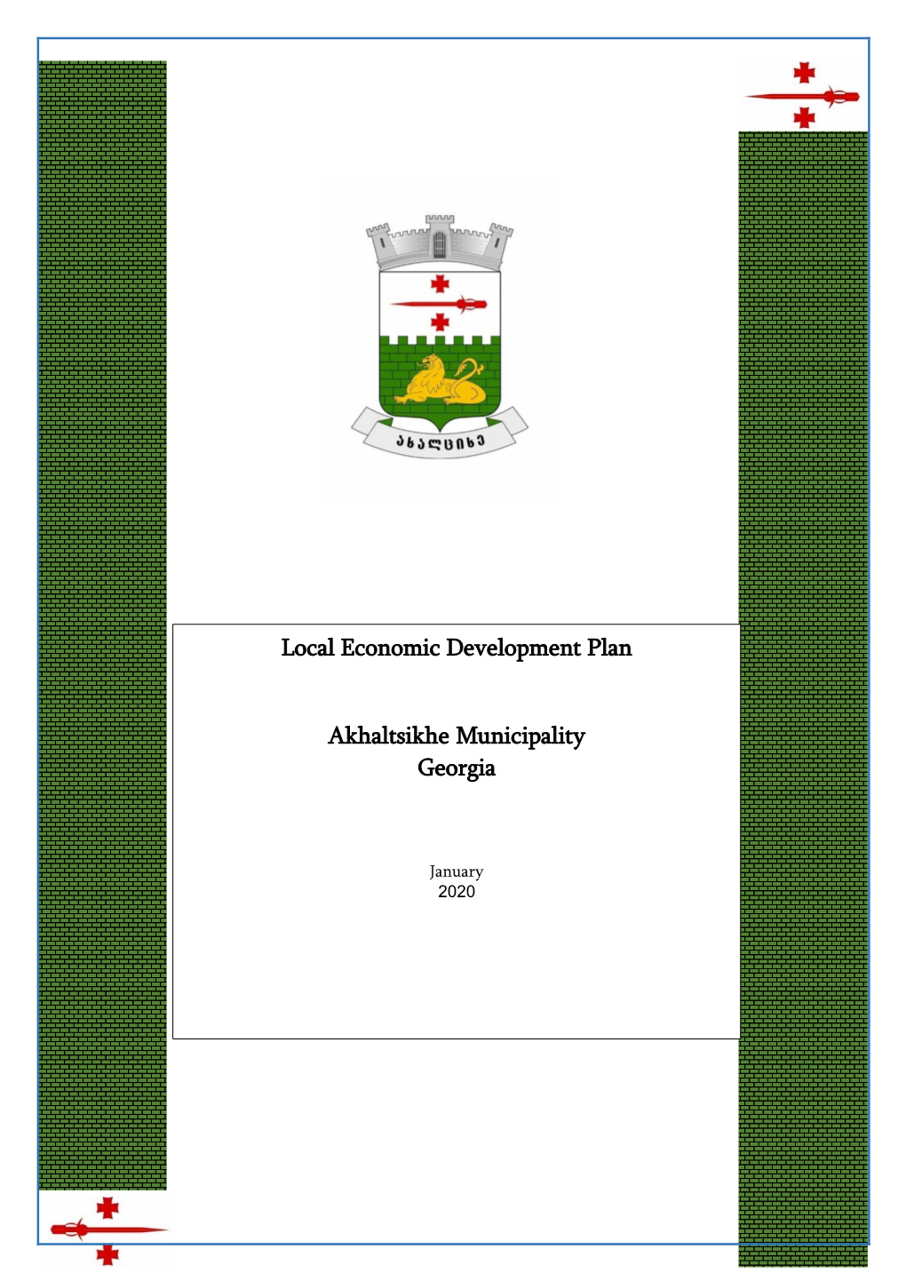 Local Economic Development Plan Akhaltsikhe Municipality Georgia