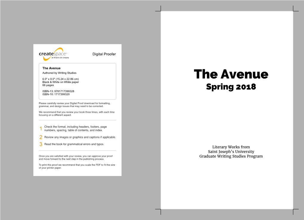 The Avenue Authored by Writing Studies 6.0