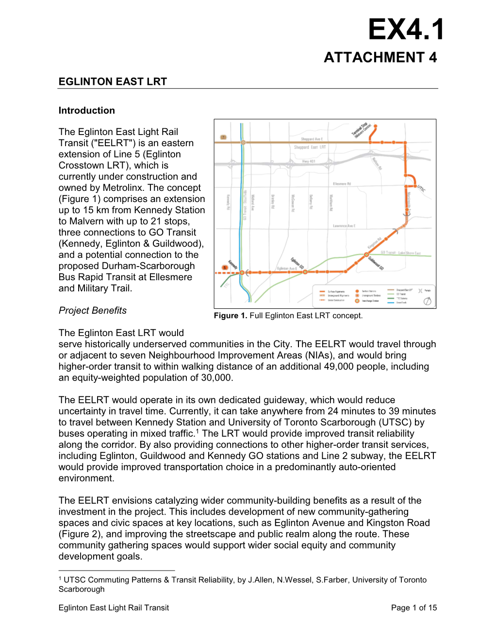 Attachment 4 – Eglinton East Light Rail Transit