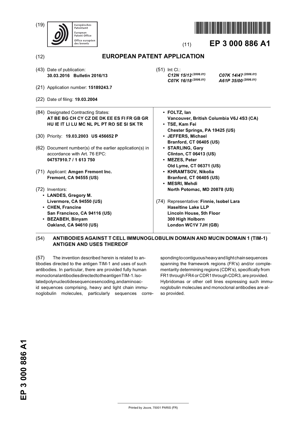 Antibodies Against T Cell Immunoglobulin Domain and Mucin Domain 1 (Tim-1) Antigen and Uses Thereof