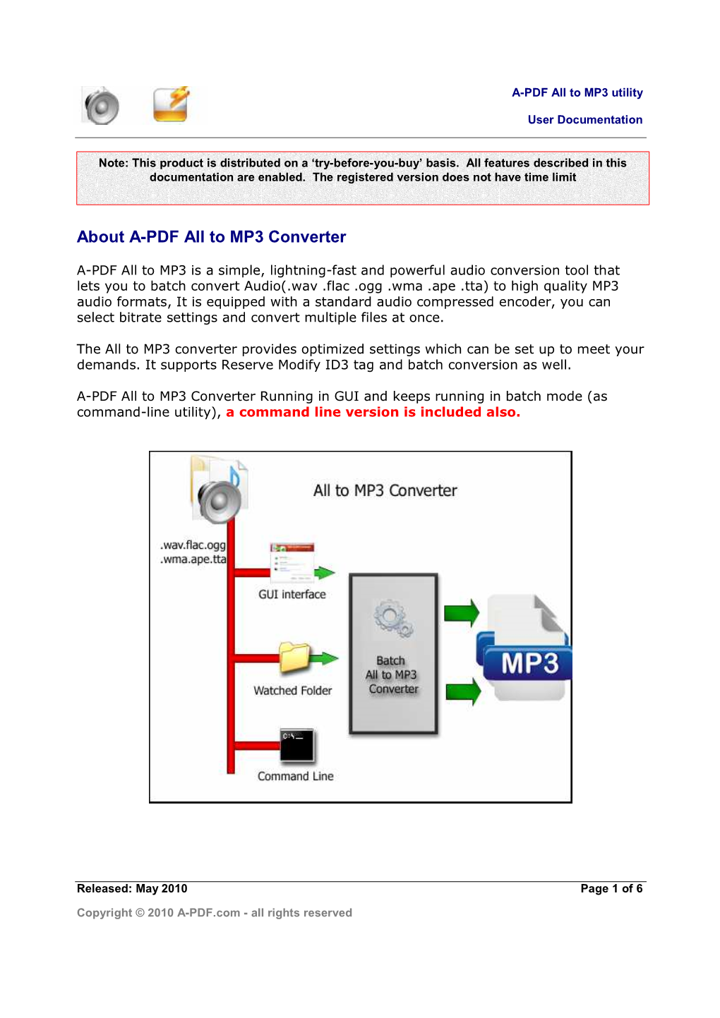 A-PDF All to MP3 Utility