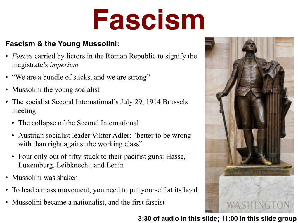 Fascism & the Young Mussolini: • Fasces Carried by Lictors in The